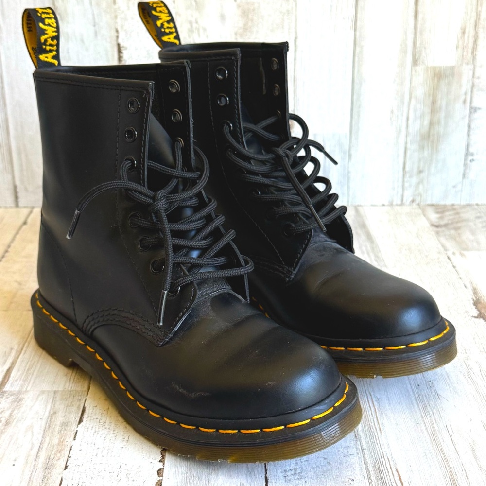 Dr. Martens Women's 1460 Black Leather Lace-Up Boots